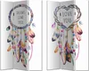 A four-panel room divider with dreamcatcher designs. Produktbild-Vorschau