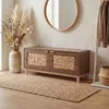 Ławka HWC-P54, ławka do przedpokoju, półka na buty, MDF Podgląd zdjęcia produktu 8