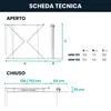 Stendino da soffitto Foxydry Mini 128 cm regolabile in Anteprima dell’immagine prodotto 9