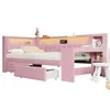Daybed 90x200 cm mit USB & LED – Tagesbett in Rosa, Produktbild-Vorschau 6