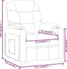 A line drawing of a recliner chair with dimensions indicated by purple lines and text. Náhled obrázku produktu
