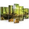 Leinwandbilder Wald Landschaft grün Natur SET 170x100 cm 5 Produktbild-Vorschau 1