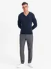 Ombre  Eleganter Herrenpullover mit V-Ausschnitt dunkelblau Produktbild-Vorschau 4