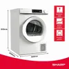 SHARP KD-NHA0S6GWWD-DE Wärmepumpentrockner (10 kg, EEK D), Produktbild-Vorschau 2