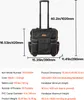 VEVOR Werkzeugtasche mit Rollen, 50 kg Tragkraft, 25 Produktbild-Vorschau 7