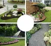 A collage of four different garden landscaping scenes, with a white circle in the center. Podgląd zdjęcia produktu