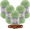 5 x ALIZE Velluto 103 ASPARAGUS mit Label Produktbild-Vorschau 1