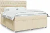 Boxspringbett mit Matratze Creme 180x200 cm Stoff Produktbild-Vorschau 2