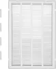 A white air vent grille with screws on the left side, against a white background. Produktbild-Vorschau