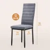 A single gray chair with dimensions indicated by text and graphics. Náhľad obrázku produktu