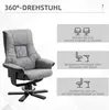 HOMCOM Relaxsessel mit Hocker, Fernsehsessel, Polstersessel Produktbild-Vorschau 4