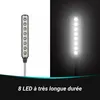 Lampe de lecture USB à 8 LED ultra-lumineuses pour regarder Voir les images du produit 2