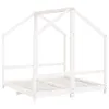 vidaXL Kinderbett Weiß 2x(70x140) cm Massivholz Kiefer Produktbild-Vorschau 3