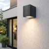 Braytron LED Wandleuchte Außen Anthrazit Eckig GU10 Down Produktbild-Vorschau 2