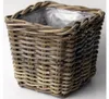 Pflanzen-/blumenkorb - quadrat - Rattan - Weide - L27 x B27 Produktbild-Vorschau 3