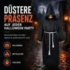 Mönch Kostüm Erwachsene – Schwarze Halloween Robe mit Produktbild-Vorschau 4