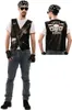 Motorradfahrer Kostüm Rocker Weste Skull Rider für Herren Gr. 52-56 Kutte schwarz Fasching Karneval Mottoparty Produktbild-Vorschau