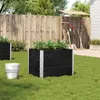 Pflanzkasten Schwarz 80x60 cm Massivholz Kiefer Produktbild-Vorschau 2