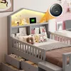 Letto a castello per bambini Merax 90x200 cm con LED e 4 Anteprima dell’immagine prodotto 6