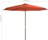 vidaXL Parasol avec mât en bois 350 cm Terracota Voir les images du produit 4