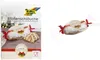 A product package for stollen bags with Christmas print, and a separate image of a stollen bag with a stollen inside. Náhled obrázku produktu
