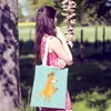 Mr. & Mrs. Panda Tote Bag Fuchs Blumen - Türkis Pastell - Produktbild-Vorschau 5