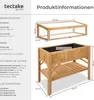 tectake® Hochbeet aus Holz, mit Ablage und Frühbeet-Aufsatz Produktbild-Vorschau 5