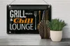 Blechschild  Grill & Chill Fleisch Grillen, 30 x 20 cm, Produktbild-Vorschau 5