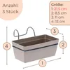 Blumenkasten Balkon 3er Set Balkonkasten mit Halterung Produktbild-Vorschau 2
