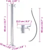 vidaXL Colonna d'acqua per il giardino 40 cm in acciaio Anteprima dell’immagine prodotto 6