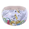 Puf BeanBag wzór Doodle XL 120 x 70 cm biały, pokryty PVC, Podgląd zdjęcia produktu 8