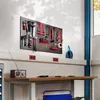 Tectake Werkzeuglochwand Jonah 3-teilig Stahl schwarz/rot Produktbild-Vorschau 7