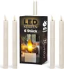 Weiße LED Stabkerze mit Timerfunktion 6er Set - Stabkerze Produktbild-Vorschau 1