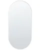 BELIANI Ovaler Wandspiegel rahmenlos silber 40 x 80 cm Bad Produktbild-Vorschau 1