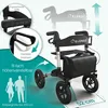 ELONEO Rollator faltbar mit Sitz, Outdoor Rollator mit Produktbild-Vorschau 2