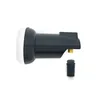 A single satellite LNB device and its protective cap are shown against a white background. Produktbild-Vorschau