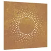 Garten-Wanddeko 55x55 cm Cortenstahl Sonne-Design Produktbild-Vorschau 1