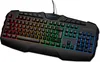 A black gaming keyboard with RGB backlighting. Produktbild-Vorschau