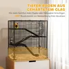 PawHut Hamsterkäfig für Zwerghamster, 4-stufig Nagerkäfig Produktbild-Vorschau 4