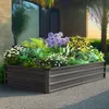 180x90x30 cm Rechteckiges Verzinktes Hochbeet, Dunkelgrau Produktbild-Vorschau 9