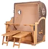 Strandkorb-Set - bene living - Königssee Teak - PE grau- Produktbild-Vorschau 21
