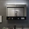 vidaXL LED zrcadlová skříňka do koupelny černá 80x15x60 cm Náhled obrázku produktu 3