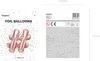 # Zeichen Folienballon roségold 35cm Produktbild-Vorschau 5