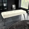 Design Sitzbank BOUTIQUE 100cm champagner Samt schwarze Produktbild-Vorschau 1