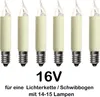 6 Stück Kleinschaftkerzen 16V 3W E10 Ersatzlämpchen für Produktbild-Vorschau 3
