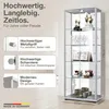 K-Möbel Glasvitrine stehend in Alu / Silber (176x67x33 cm) Produktbild-Vorschau 2