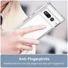A hand holding a clear phone case with a Google Pixel 7 Pro inside. Produktbild-Vorschau