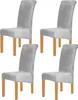 4 kusy XL Velvet Stretch Jídelní židle Kryty - Elastan Náhled obrázku produktu 1