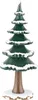 A decorative miniature Christmas tree with snow on its branches. Produktbild-Vorschau