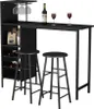 Bartisch-Set Vicco Naila Schwarz 121.5 x 40 cm mit 2 Produktbild-Vorschau 7